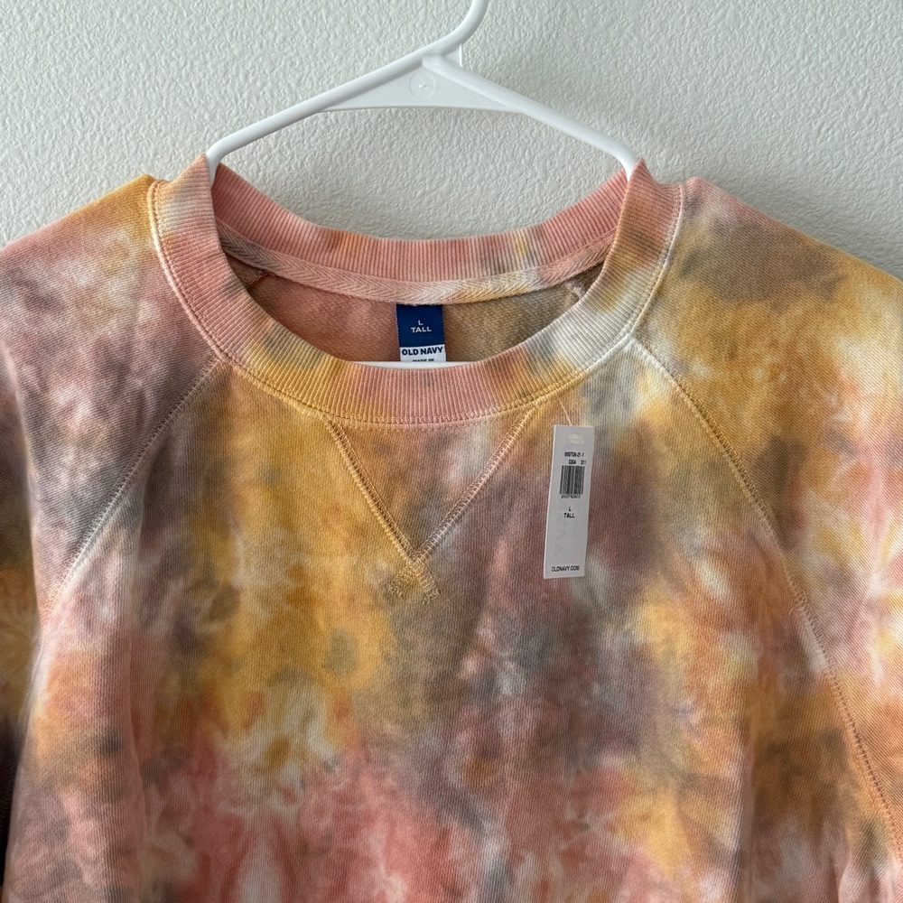 Old Navy Tie Dyed Lightweight Sweatshirt Women’s Large Tall LT New